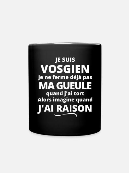 Vosges, Vosgien, je suis Vosgien - Mug uni - noir