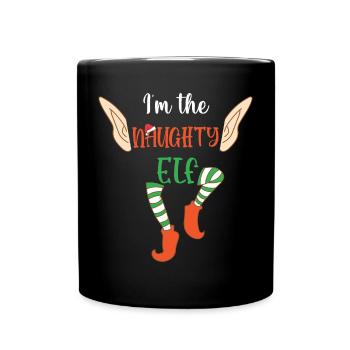 Weihnachten Weihnachtsmann Geschenke - Tasse einfarbig - Schwarz - Vorne