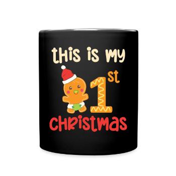 this is my 1.christmas - Tasse einfarbig - Schwarz - Vorne