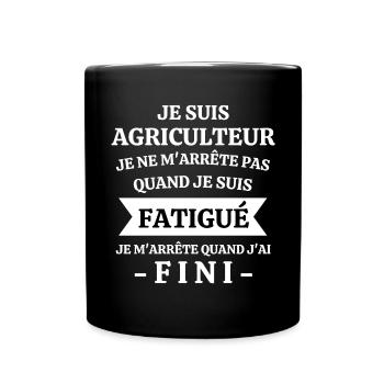 agriculteur, je suis agriculteur, agriculteur - Mug uni - noir - Devant