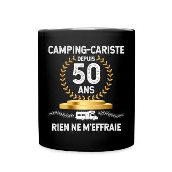 Mon Camping-car depuis 50 ans Cadeau Homme Papa - Mug uni - noir - Devant