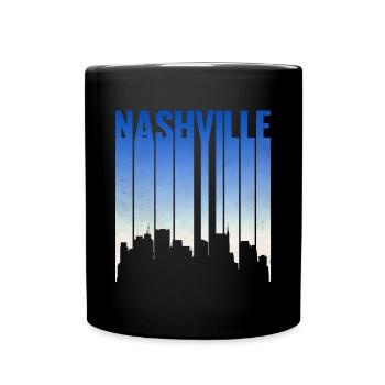 Nashville Skyline Gradient - Full Colour Mug - black - Front