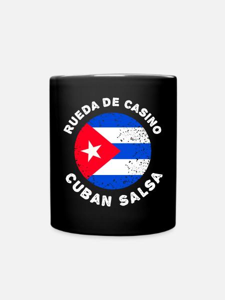 Rueda de Casino - Cuban Salsa - Full Colour Mug - black