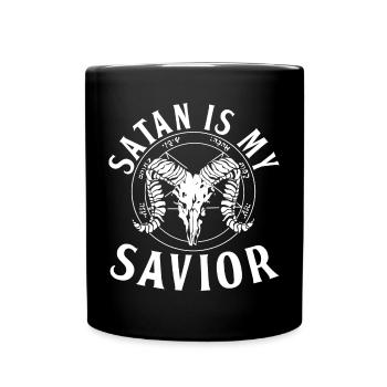 Satanism Gifts for Satanists | Satanist 666 - Full Colour Mug - black - Front
