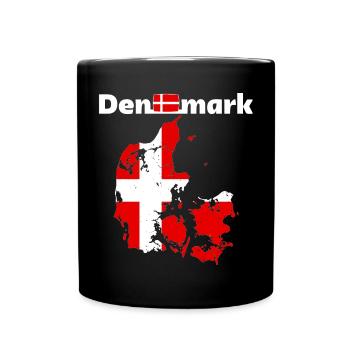 Denmark flag Danish flag Danmark flag - Full Colour Mug - black - Front