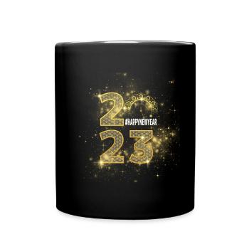 Nouvel An heureux Nouvel An Idée cadeau du réveillon du Nouvel An - Mug uni - noir - Devant