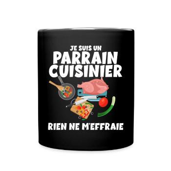Je Suis Un Parrain Cuisinier Cadeau Humour Homme - Mug uni - noir - Devant