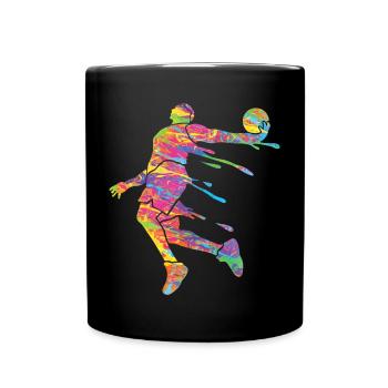 Basketteur Coloré Paint Slam Dunk Sports - Mug uni - noir - Devant
