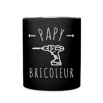 Papy bricoleur humour bricolage cadeau grand-père - Mug uni - noir - Devant