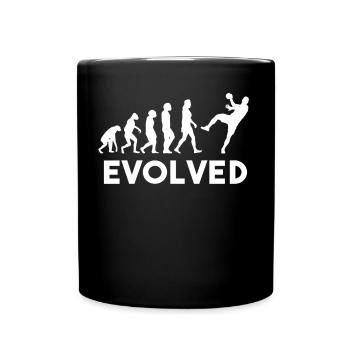 handball evolution - Tasse einfarbig - Schwarz - Vorne