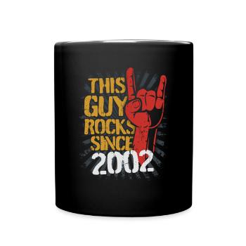 21st Birthday gift Rocking Since 2002 - Full Colour Mug - black - Front