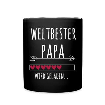 Weltbester Papa Ankündigung Schwangerschaft Baby - Tasse einfarbig - Schwarz - Vorne