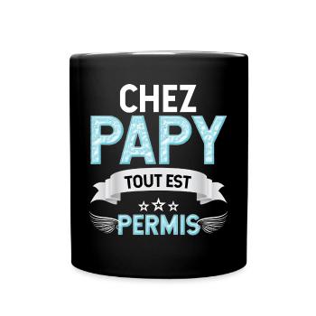 Adorable Papy Des Petits-Enfant Cadeau Papy - Mug uni - noir - Devant