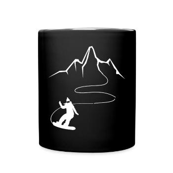 Montagne - Snowboard - (18) - Mug uni - noir - Devant