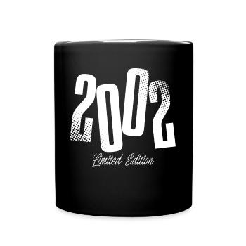 2002 Jahrgang Geburtstag Baujahr Geboren - Tasse einfarbig - Schwarz - Vorne