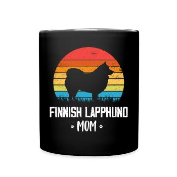 Lapphund Mama Retro Vintage finlandais - Mug uni - noir - Devant