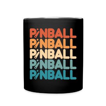 Pinball Retro Style - Full Colour Mug - black - Front