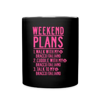 Bracco Italiano Maman Mama Maîtresse Dictons roses - Mug uni - noir - Devant