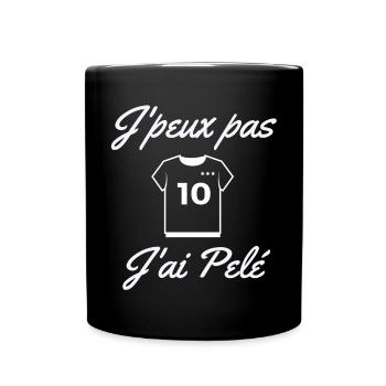 foot, fan de foot, footballeur - Mug uni - noir - Devant