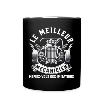 Meilleur mécanicien humour mécanique cadeau homme - Mug uni - noir - Devant