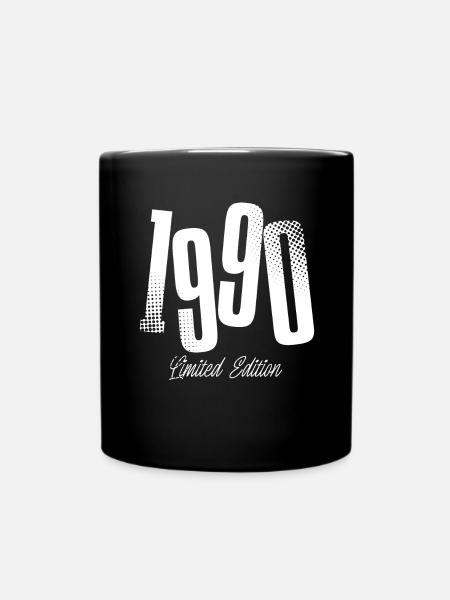 1990 Jahrgang Geburtstag Baujahr Geboren - Tasse einfarbig - Schwarz