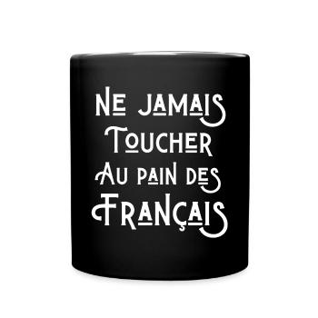 macron, boulanger, boulangerie - Mug uni - noir - Devant
