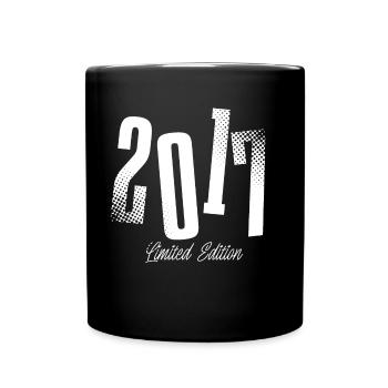 2017 Jahrgang Geburtstag Baujahr Geboren - Tasse einfarbig - Schwarz - Vorne