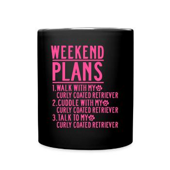 Curly Coated Retriever Maman Mistress Disant Rose - Mug uni - noir - Devant