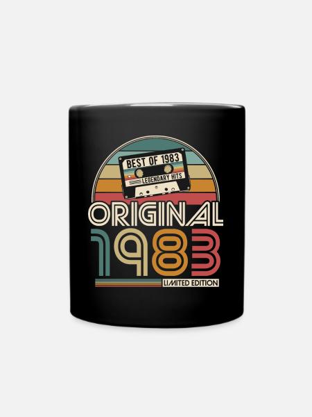 Né en 1983 Vintage Anniversaire Rétro - Mug uni - noir