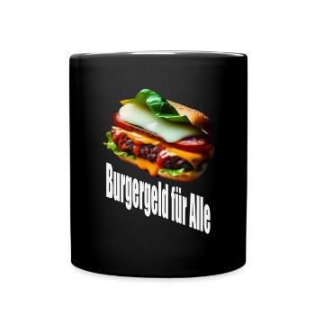 Burgergeld für Alle - Tasse einfarbig - Schwarz - Vorne