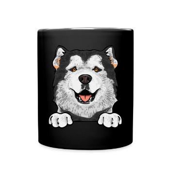 Chien Malamute d’Alaska - Mug uni - noir - Devant