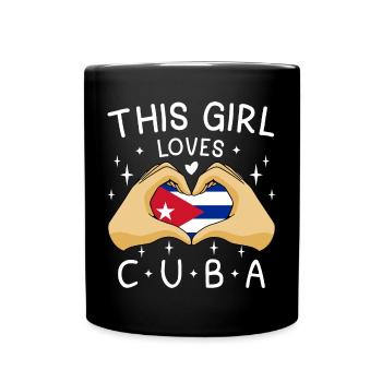 Drapeau de Cuba Caraïbes Vacances Cuba Voyage La Havane - Mug uni - noir - Devant