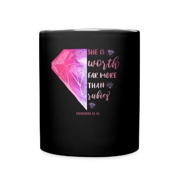 Religious motif Bible verse - Full Colour Mug - black - Front