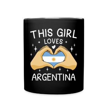 Drapeau de l’Argentine Amérique du Sud Drapeau argentin - Mug uni - noir - Devant