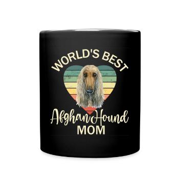Lévriers afghans Afghans - Mug uni - noir - Devant