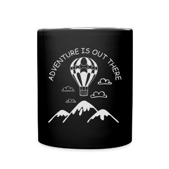 Heißluftballon & Ballon Fahrer Geschenk - Tasse einfarbig - Schwarz - Vorne
