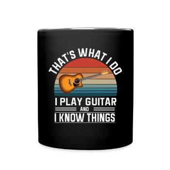 Gitarre Musik Gitarisst Gitarren Spruch - Tasse einfarbig - Schwarz - Vorne