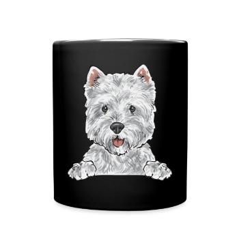 West Highland White Terrier Westie - Mug uni - noir - Devant