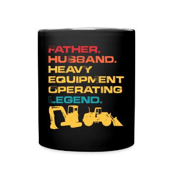 Construction machinery operator Excavator driver Excavator driver Construction workers - Full Colour Mug - black - Front