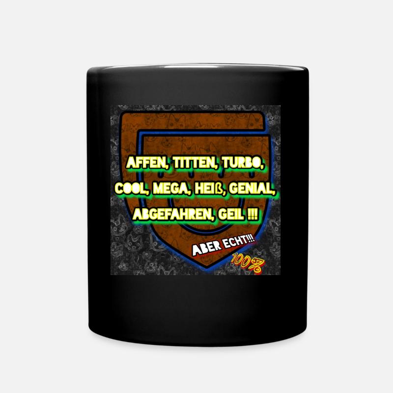 Monkeys, tits, turbo....!!! - Club WoW - Full Colour Mug - black