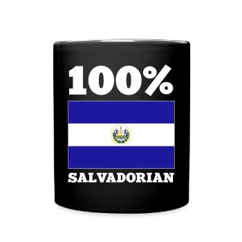 El Salvador flag - Full Colour Mug - black - Front