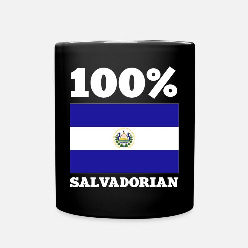 El Salvador Flagge - Tasse einfarbig - Schwarz