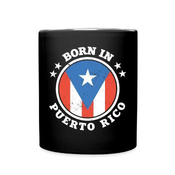 Drapeau de Porto Rico - Mug uni - noir - Devant
