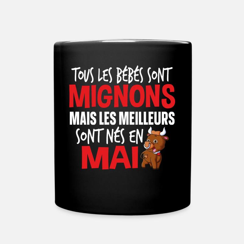 Bébé Mai Taureau Naissance Cadeau Baby - Mug uni - noir