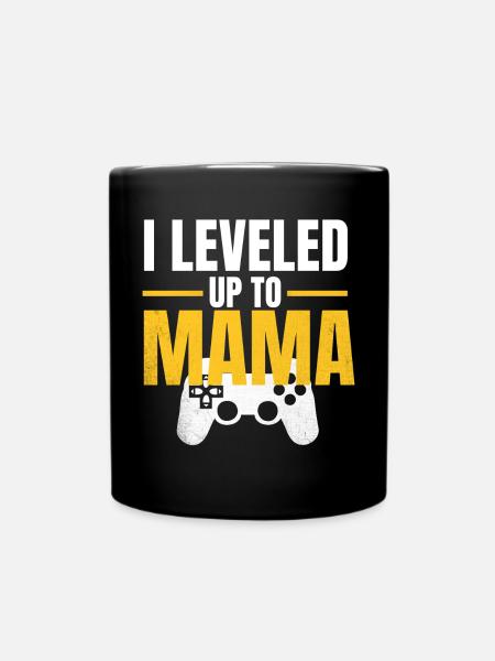 Gamer Mom LevelUp Design - Full Colour Mug - black