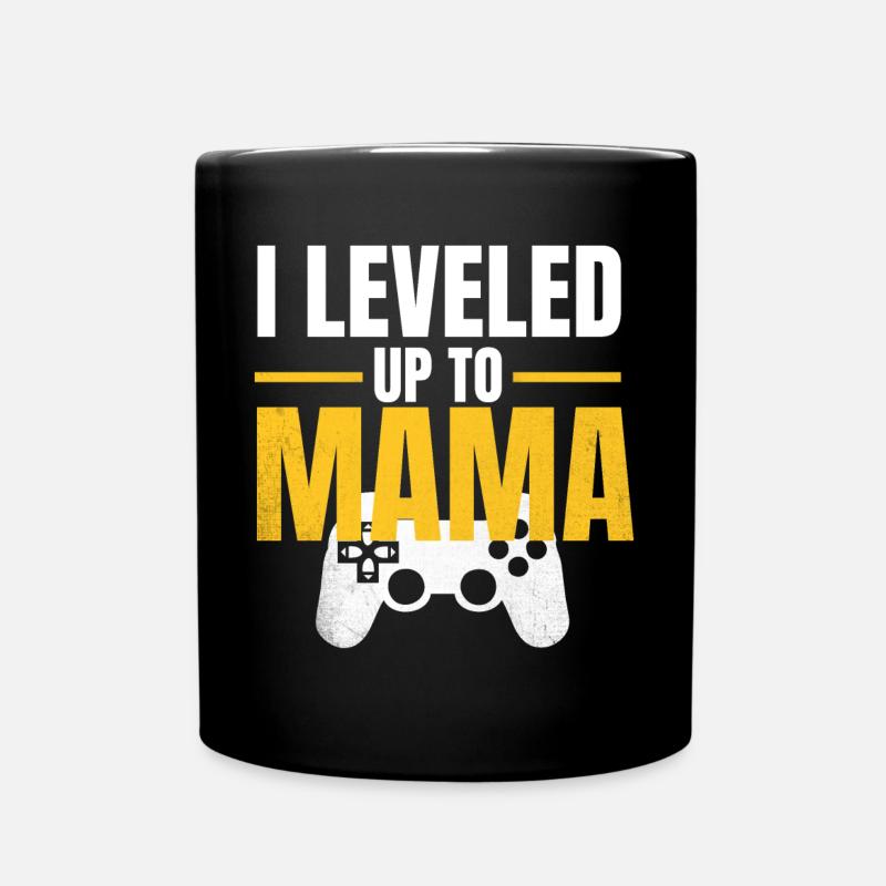 Gamer Mom LevelUp Design - Full Colour Mug - black