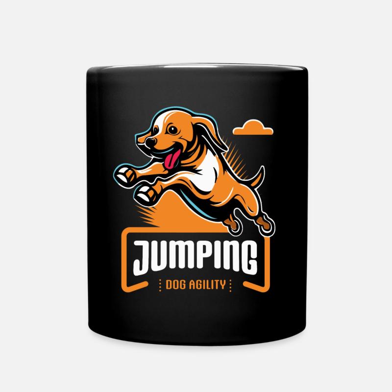 Jumping Agility Dog - Tasse einfarbig - Schwarz