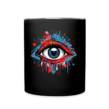 Urban Artificial Eye - Colour Explosion - Full Colour Mug - black - Front