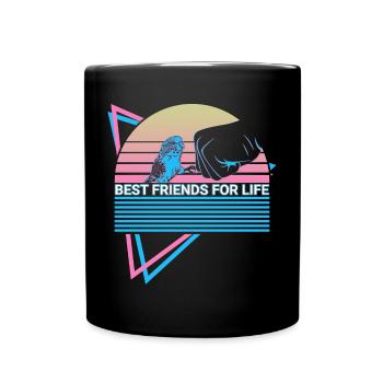 Perruche Perruche Rétro - Mug uni - noir - Devant