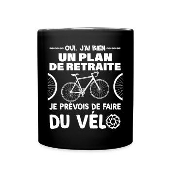 Retraite Cadeau Drôle Vélo POur Papa Papy - Mug uni - noir - Devant